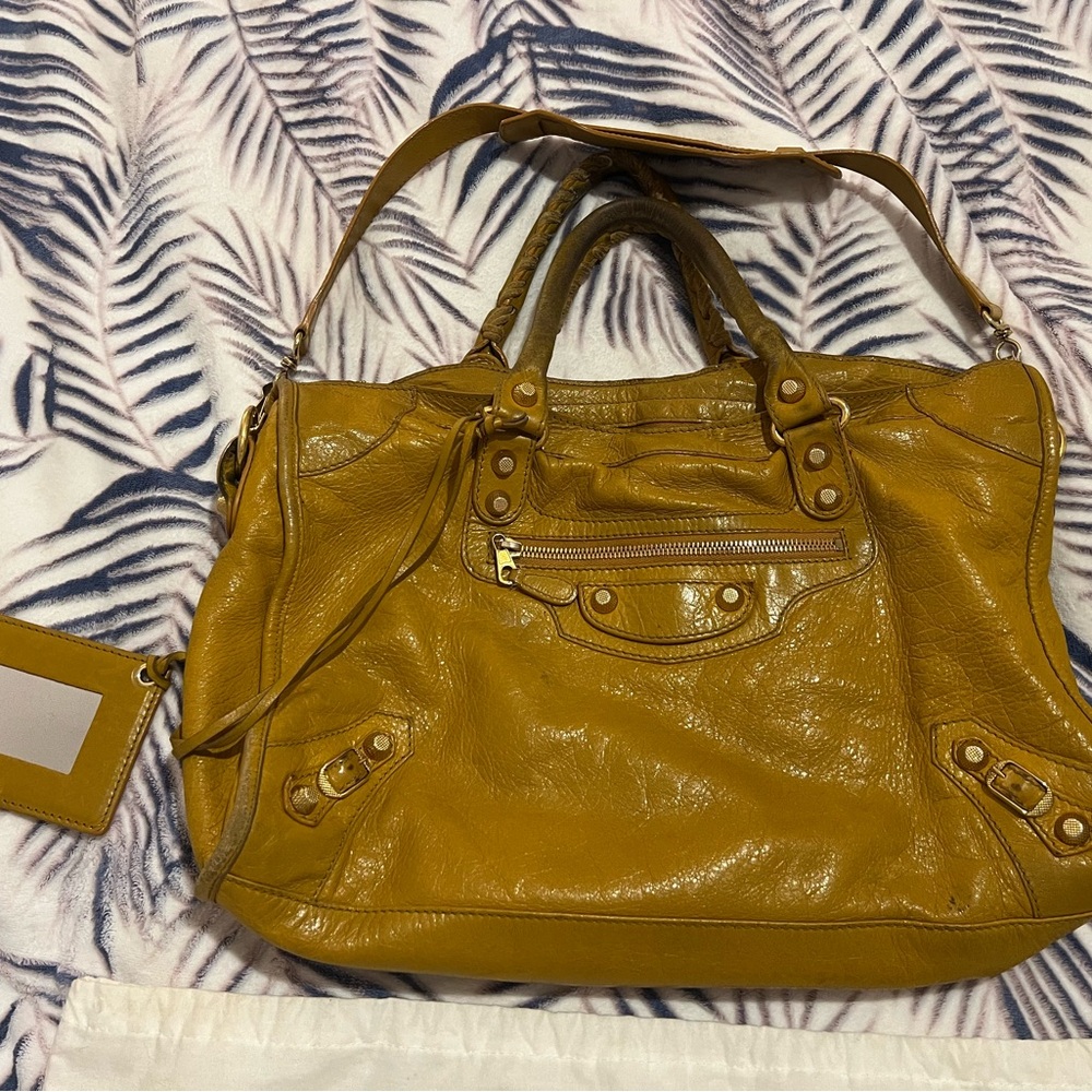 Balenciaga Mustard Yellow Shoulder Bag